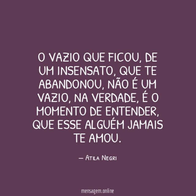 O VAZIO QUE FICOU