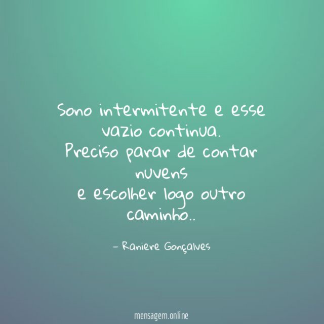 Sono intermitente e esse vazio continua