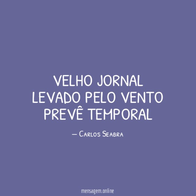 velho jornal levado pelo vento prevê temporal