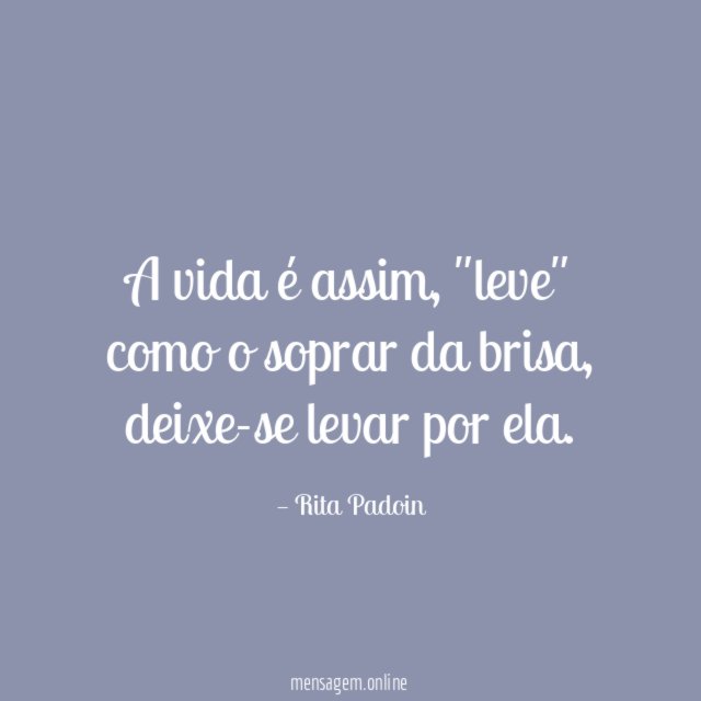 A vida é assim