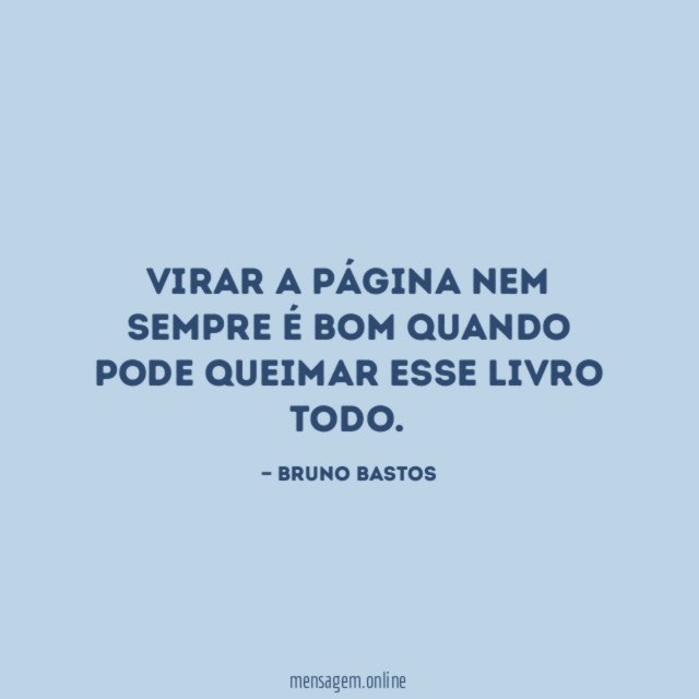 Virar a página nem sempre é bom quando