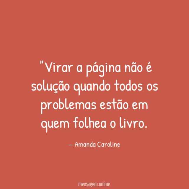 "Virar a página não é solução quando todos