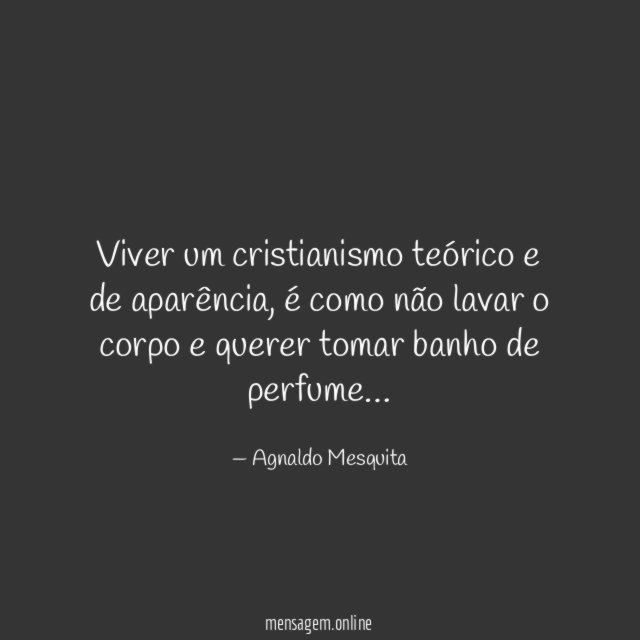 Viver um cristianismo teórico e de aparência
