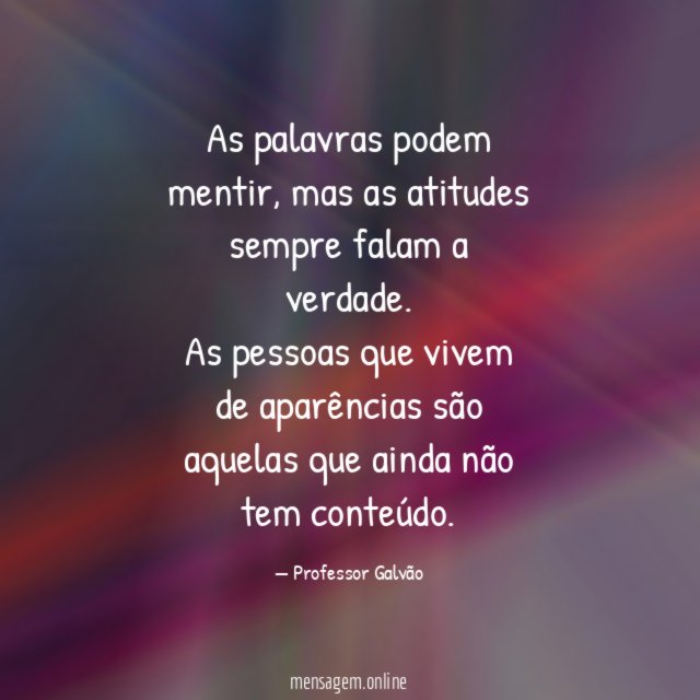 As palavras podem mentir
