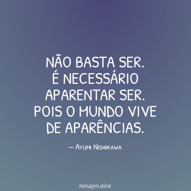 Não basta ser