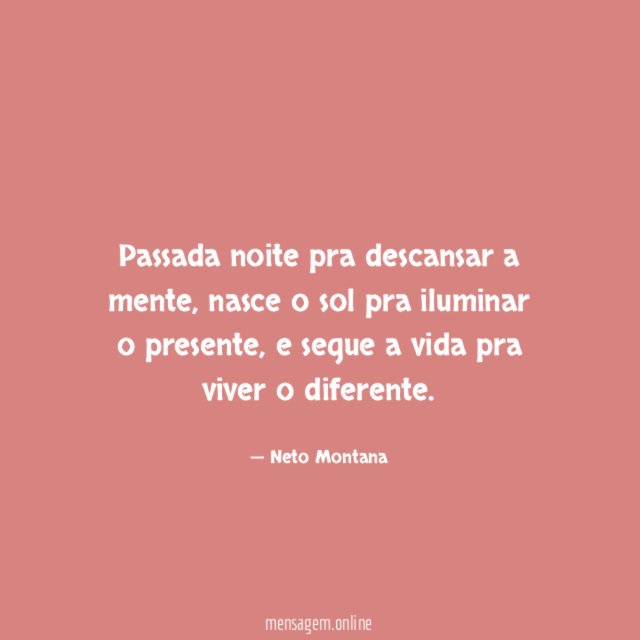 Passada noite pra descansar a mente