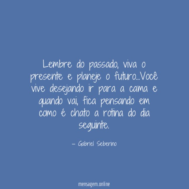 Lembre do passado