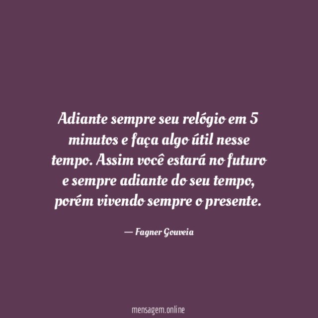 Adiante sempre seu relógio em 5 minutos