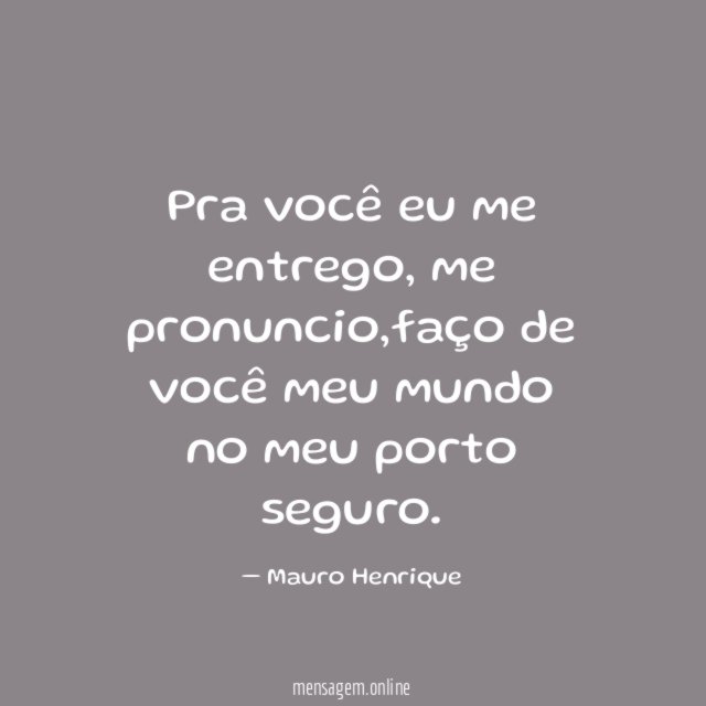 Pra você eu me entrego