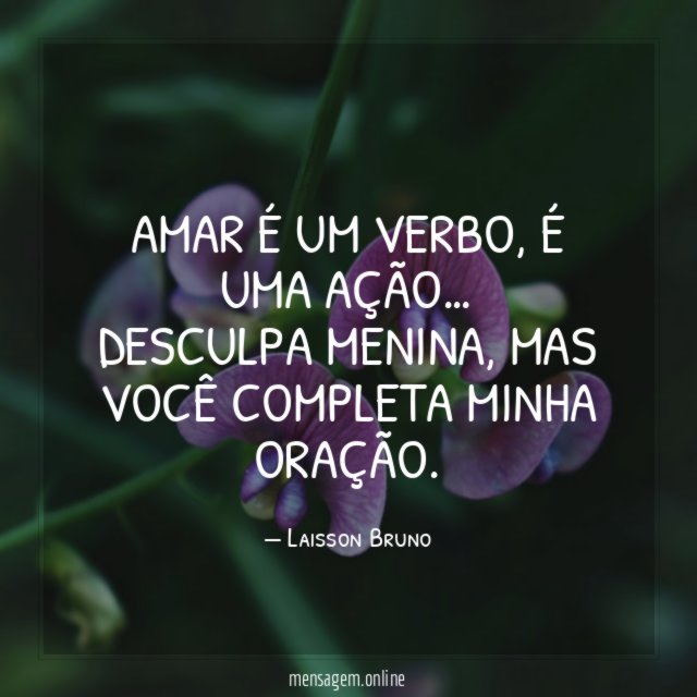 Amar é um verbo