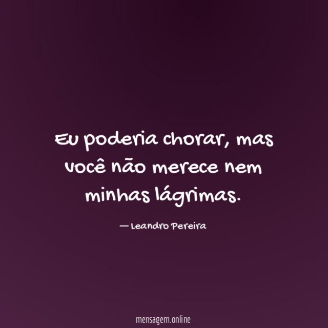 Eu poderia chorar