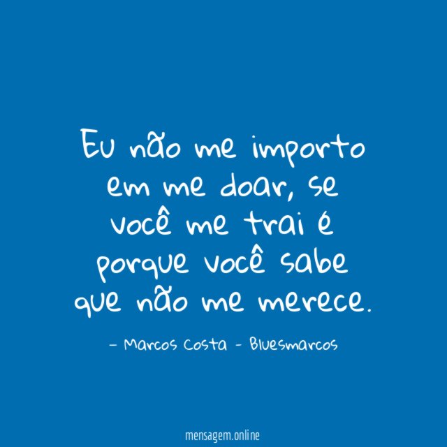 Eu não me importo em me doar