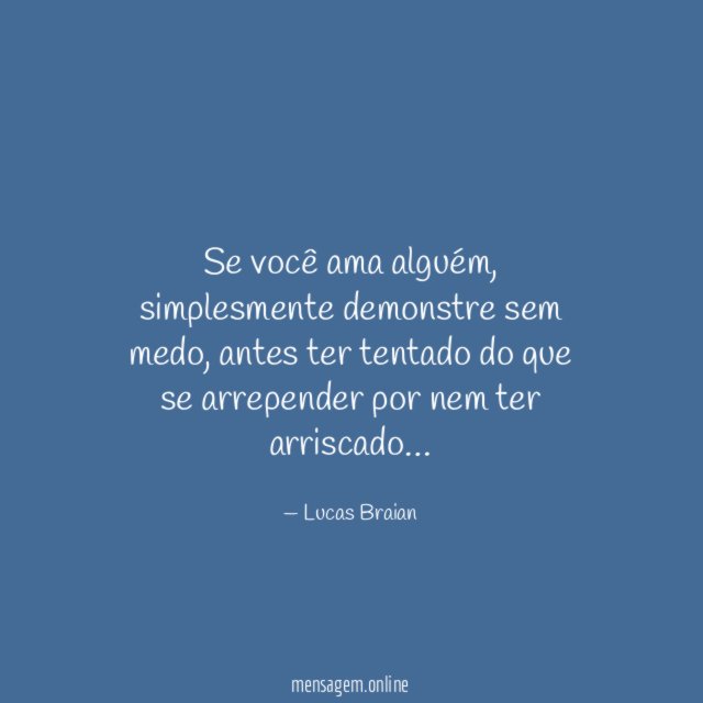 Se você ama alguém