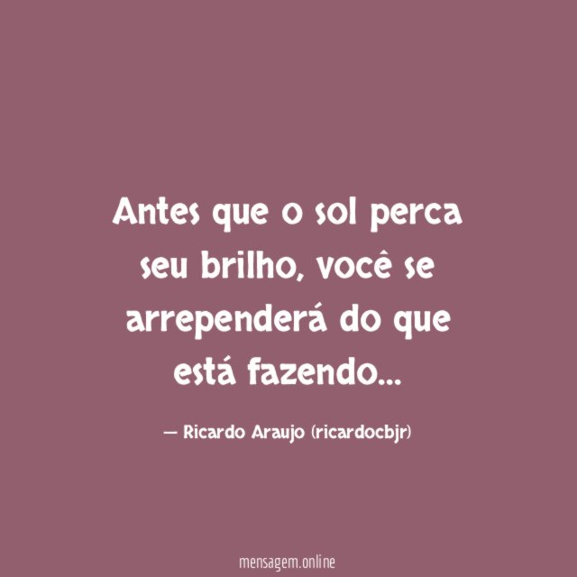 Antes que o sol perca seu brilho