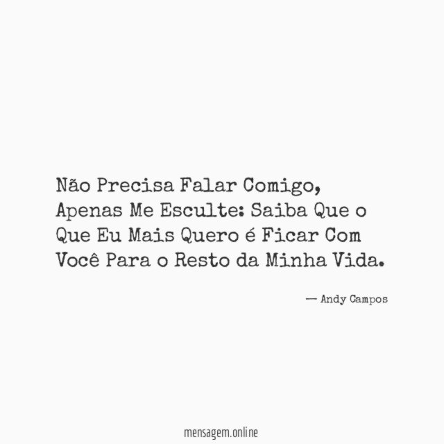 Não Precisa Falar Comigo