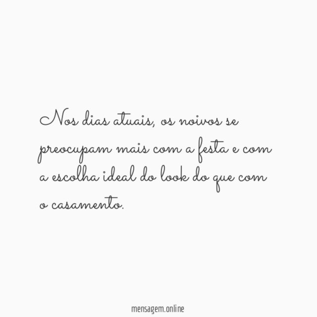 Nos dias atuais