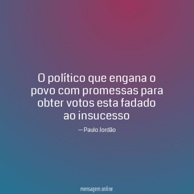 O político que engana o povo com promessas