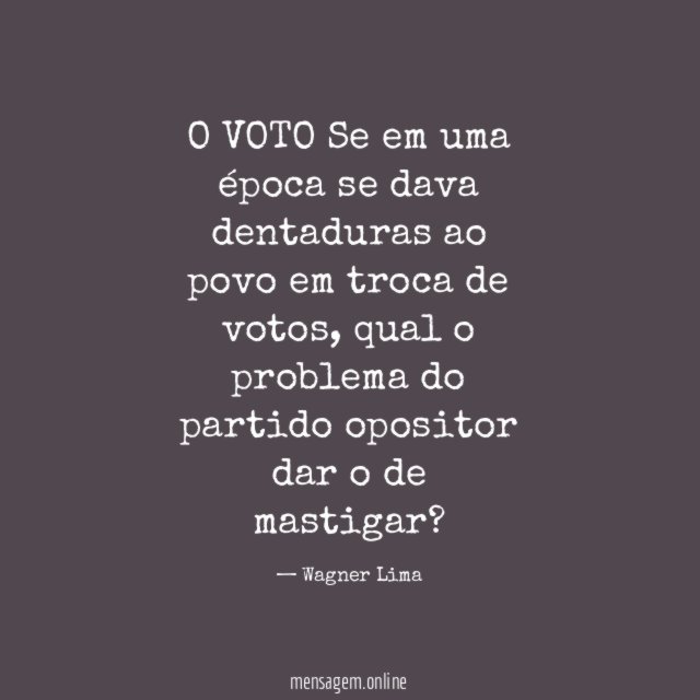 O VOTO