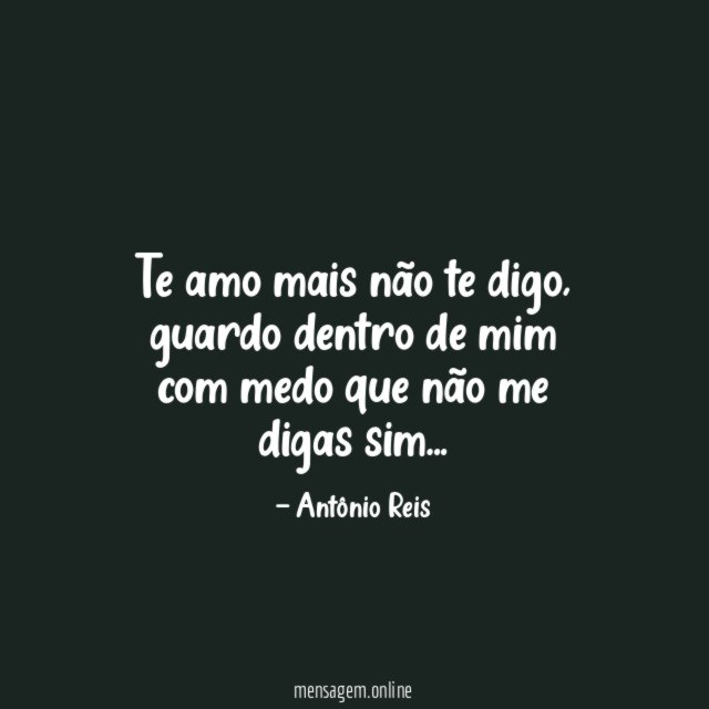 Te amo mais não te digo