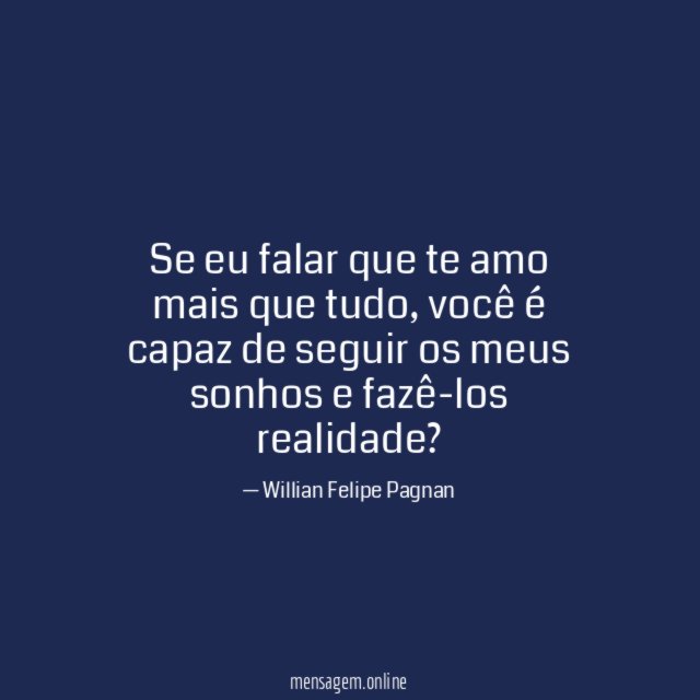 Se eu falar que te amo mais que tudo
