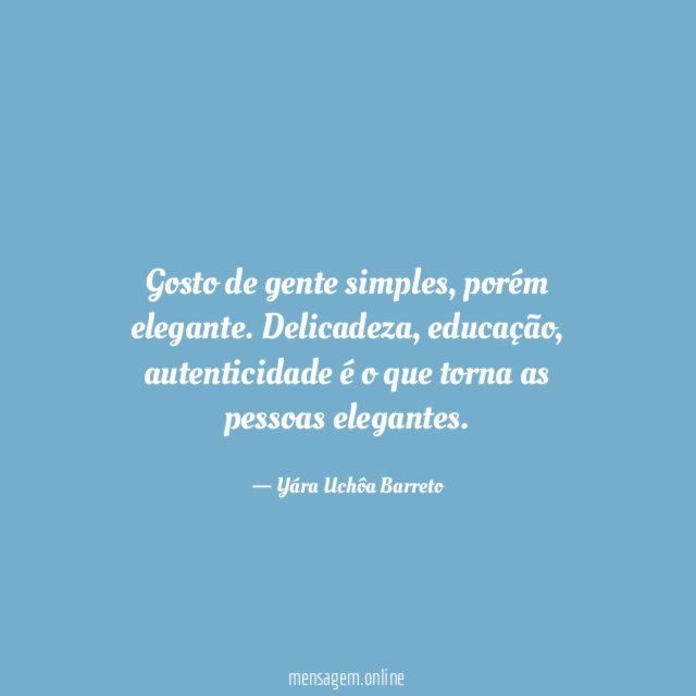 Gosto de gente simples