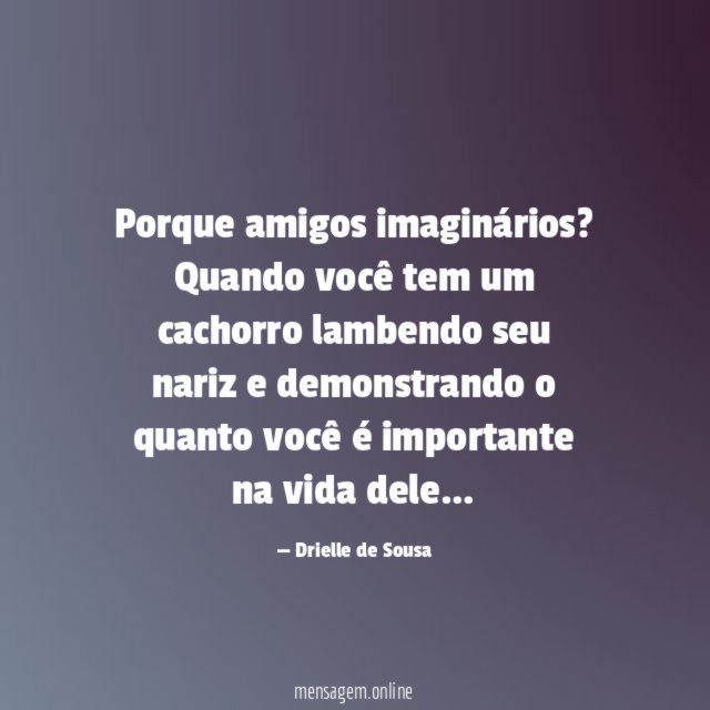 Porque amigos imaginários