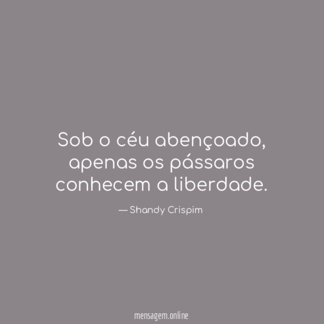 Sob o céu abençoado