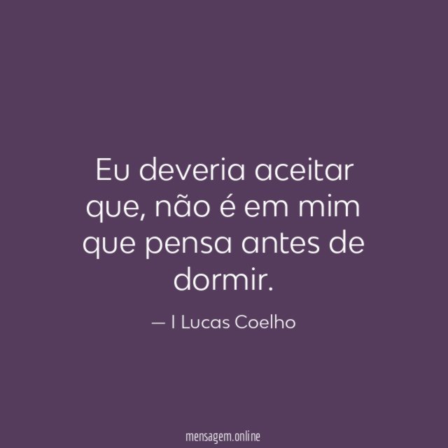 Eu deveria aceitar que