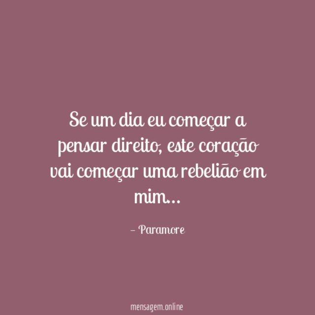 Se um dia eu começar a pensar direito