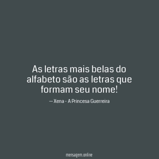 As letras mais belas do alfabeto são as