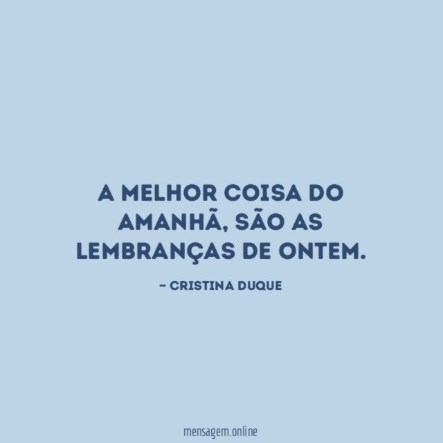 A MELHOR COISA DO AMANHÃ