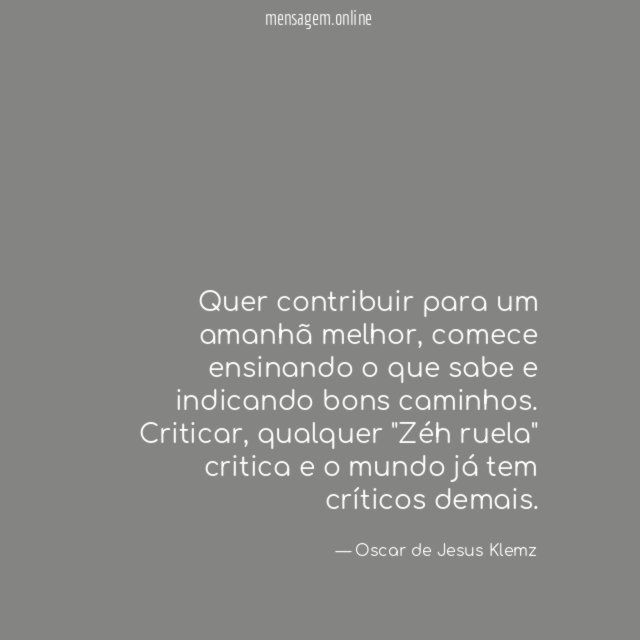 Quer contribuir para um amanhã melhor