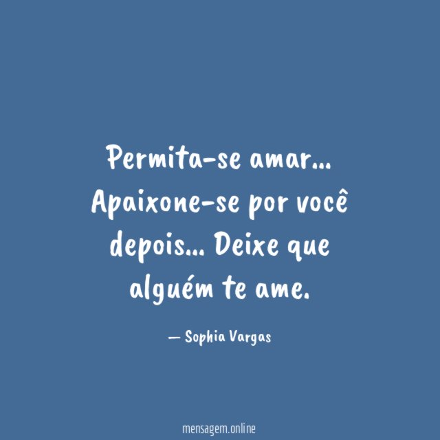Permita-se amar