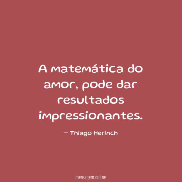 A matemática do amor