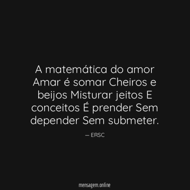 A matemática do amor