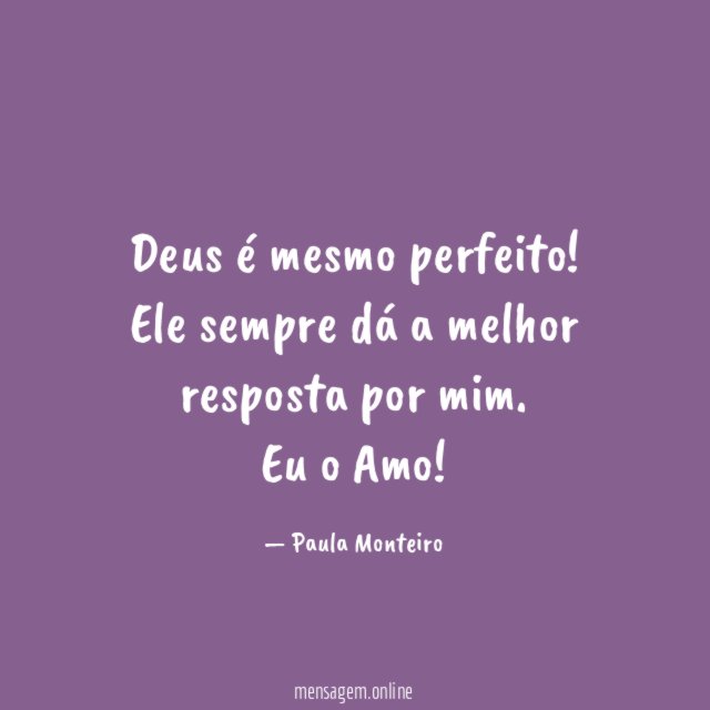 Deus é mesmo perfeito