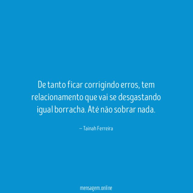 De tanto ficar corrigindo erros