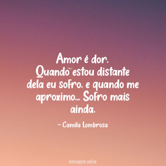 Amor é dor