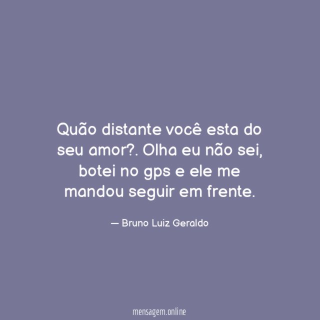 Quão distante você esta do seu amor