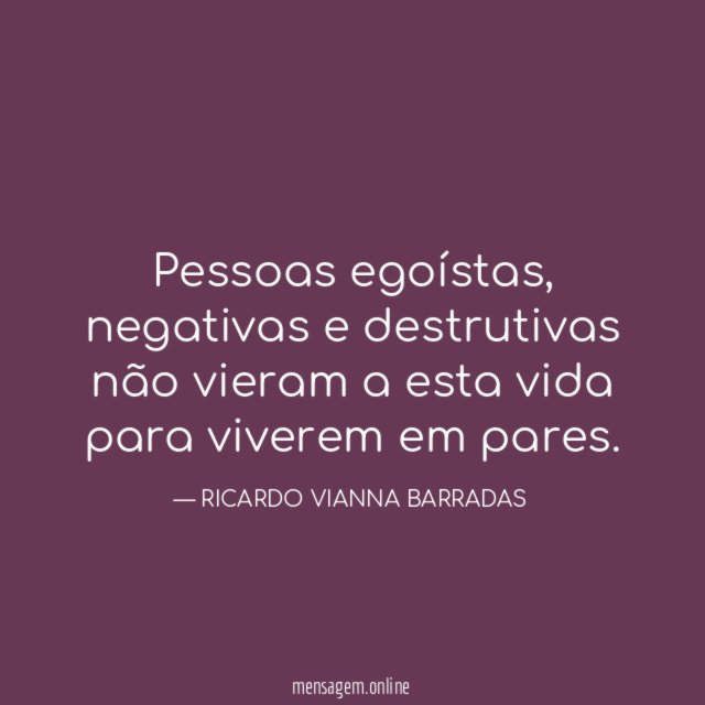 Pessoas egoístas