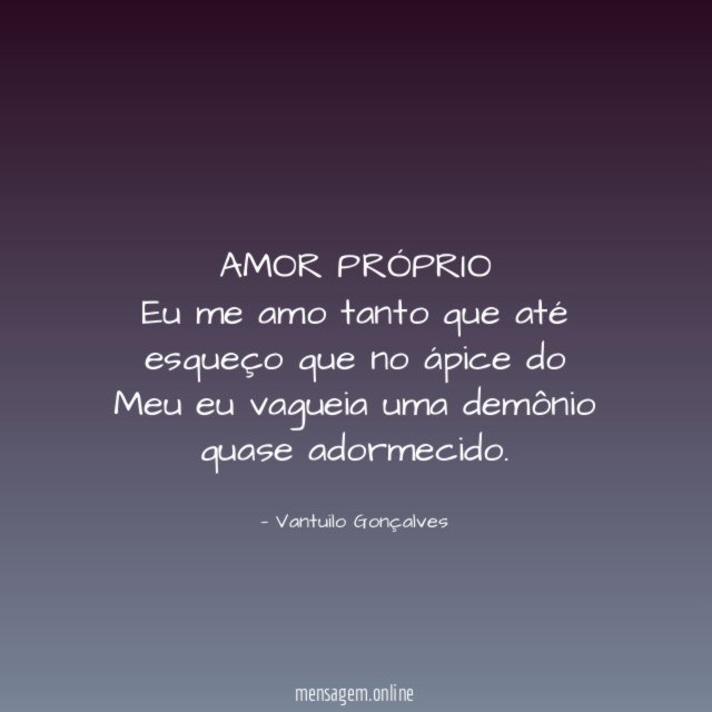 AMOR PRÓPRIO