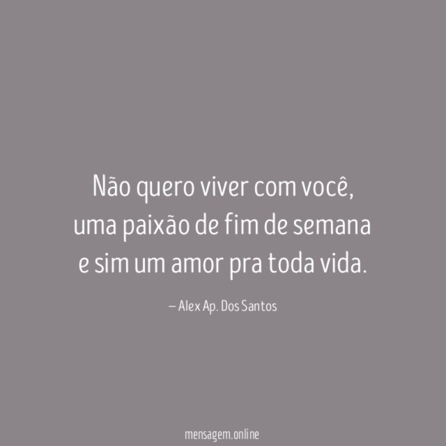 Não quero viver com você
