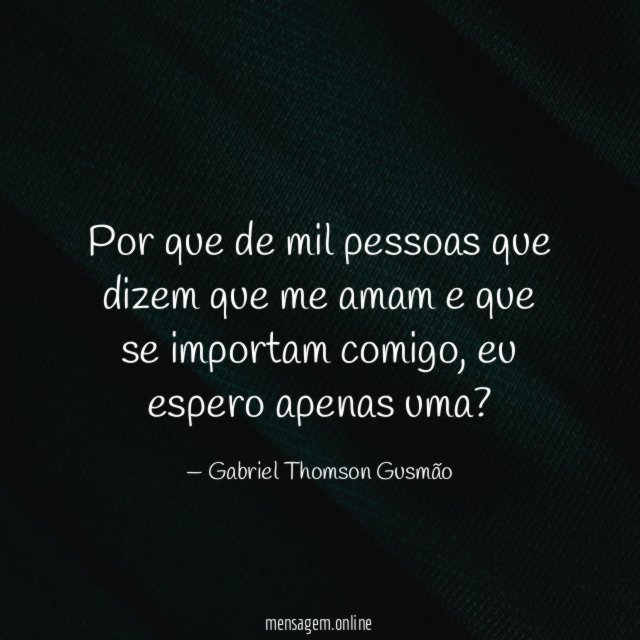 Por que de mil pessoas que dizem que