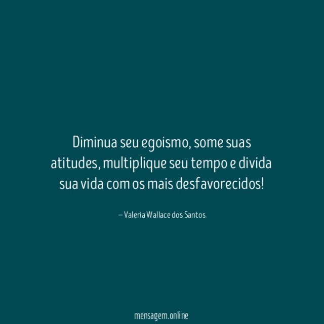 Diminua seu egoísmo