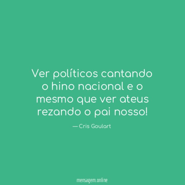 Ver políticos cantando o hino nacional