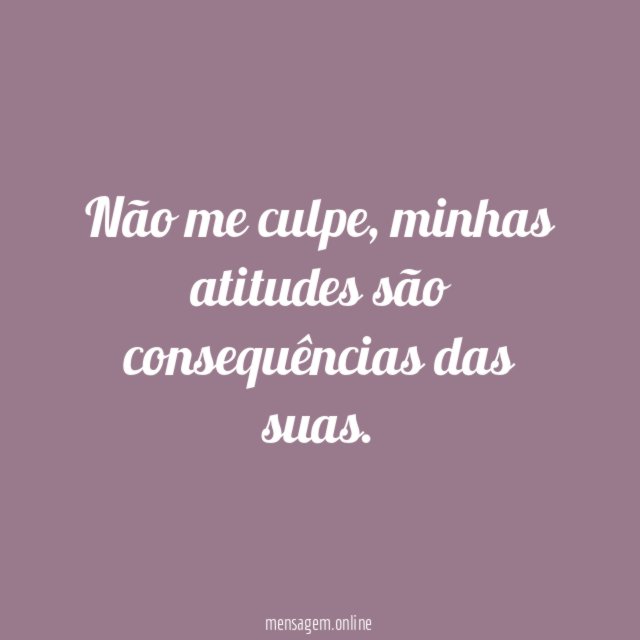 Não me culpe