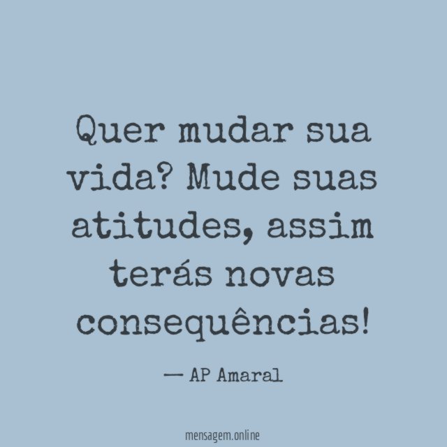 Quer mudar sua vida