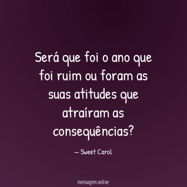 Será que foi o ano que foi ruim