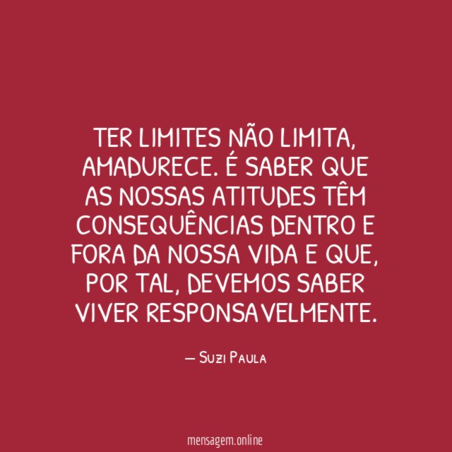 Ter limites não limita