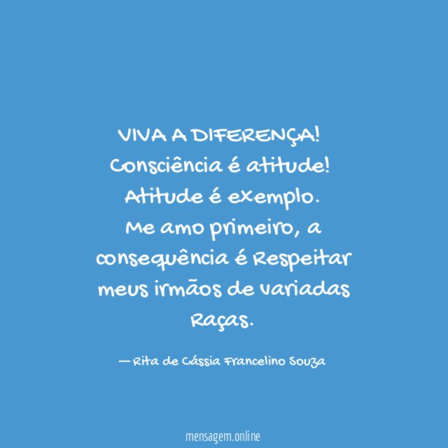 VIVA A DIFERENÇA